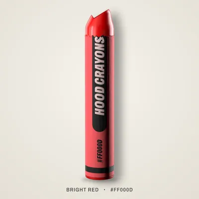 Bright Red crayon, #FF000D