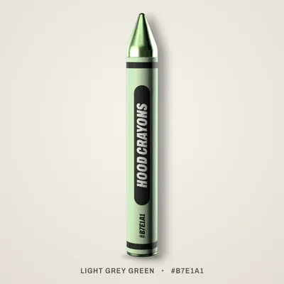 Light Grey Green crayon, #B7E1A1