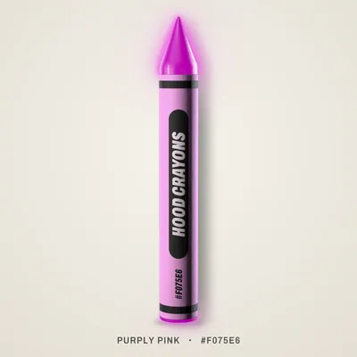 Purply Pink crayon, #F075E6