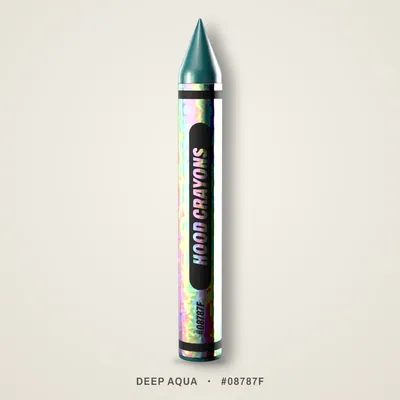 Deep Aqua crayon, #08787F