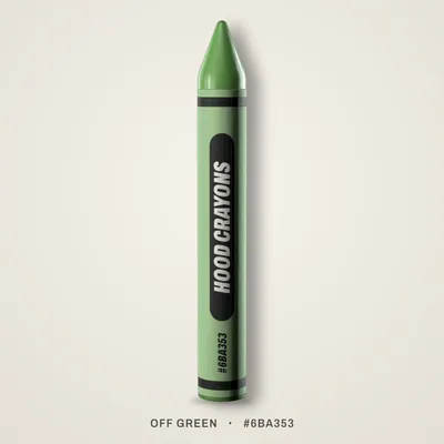Off Green crayon, #6BA353