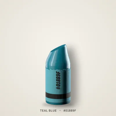 Teal Blue crayon, #01889F