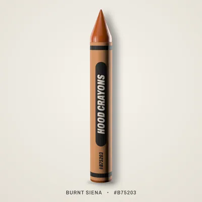 Burnt Siena crayon, #B75203