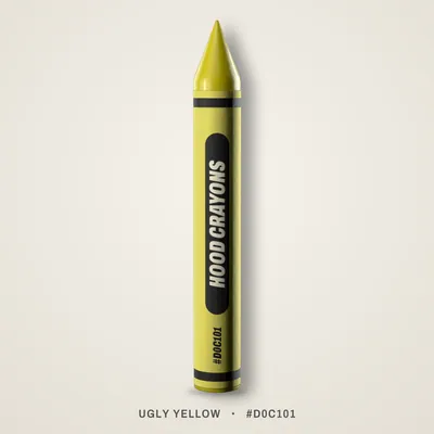 Ugly Yellow crayon, #D0C101