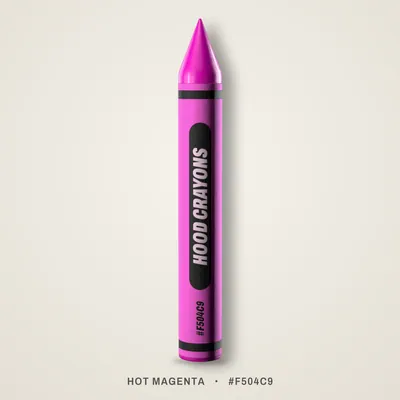 Hot Magenta crayon, #F504C9
