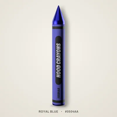 Royal Blue crayon, #0504AA