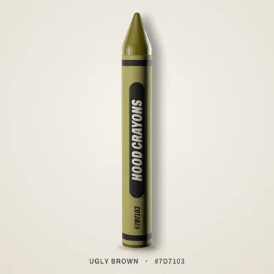 Ugly Brown crayon, #7D7103