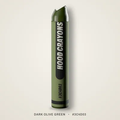 Dark Olive Green crayon, #3C4D03