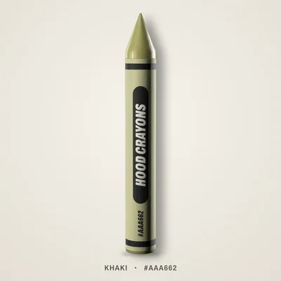 Khaki crayon, #AAA662