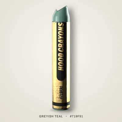 Greyish Teal crayon, #719F91