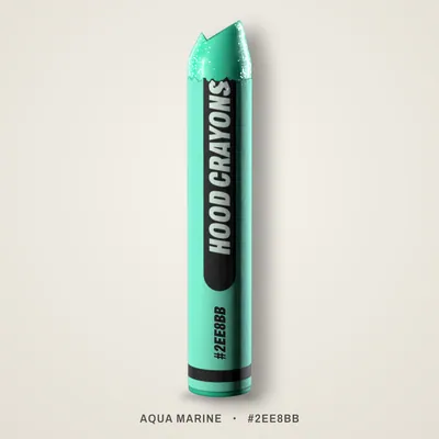Aqua Marine crayon, #2EE8BB