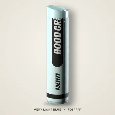 Very Light Blue crayon, #D5FFFF