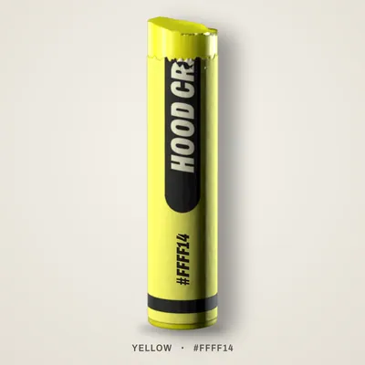 Yellow crayon, #FFFF14