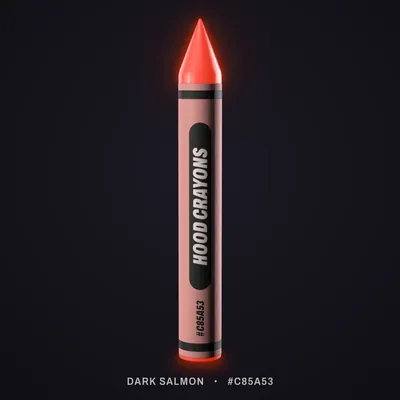 Dark Salmon crayon, #C85A53