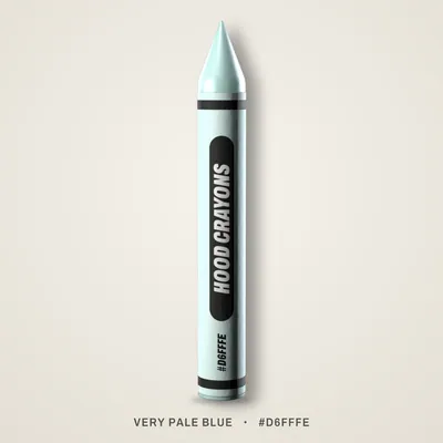 Very Pale Blue crayon, #D6FFFE