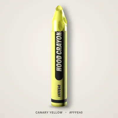 Canary Yellow crayon, #FFFE40