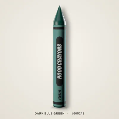 Dark Blue Green crayon, #005249