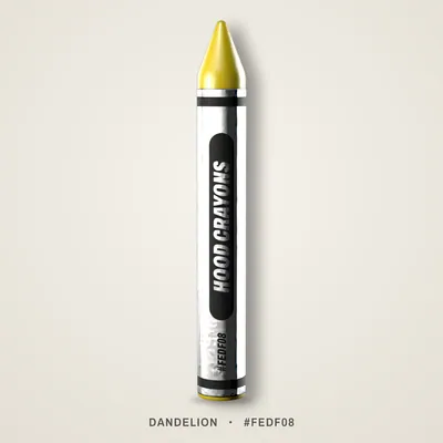Dandelion crayon, #FEDF08