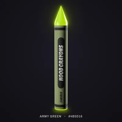 Army Green crayon, #4B5D16