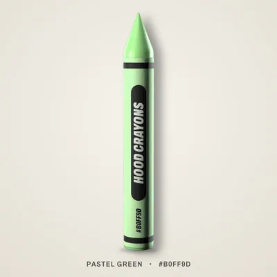 Pastel Green crayon, #B0FF9D