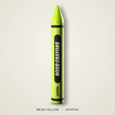 Neon Yellow crayon, #CFFF04