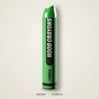 Green crayon, #15B01A
