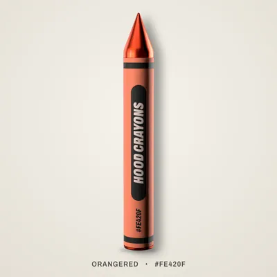 Orangered crayon, #FE420F