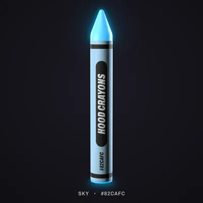 Sky crayon, #82CAFC
