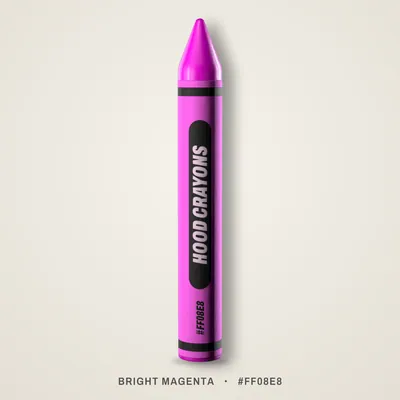 Bright Magenta crayon, #FF08E8