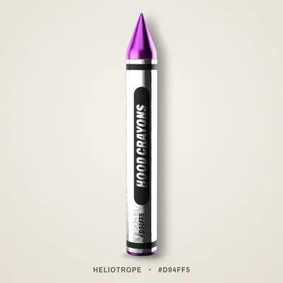 Heliotrope crayon, #D94FF5