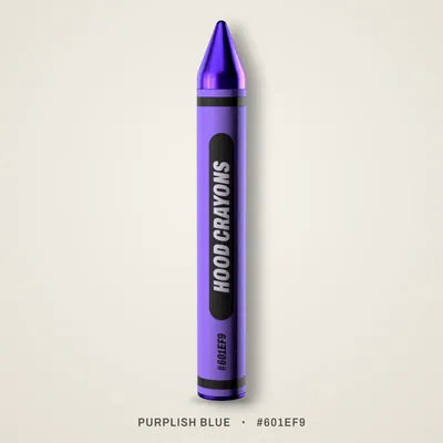 Purplish Blue crayon, #601EF9