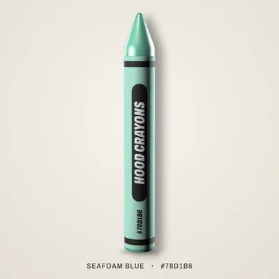 Seafoam Blue crayon, #78D1B6
