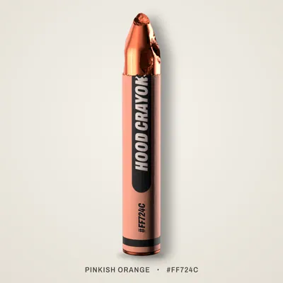 Pinkish Orange crayon, #FF724C