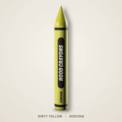 Dirty Yellow crayon, #CDC50A