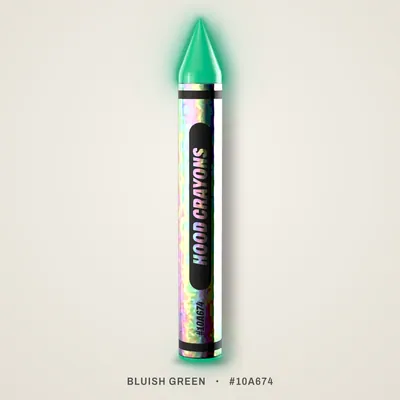 Bluish Green crayon, #10A674