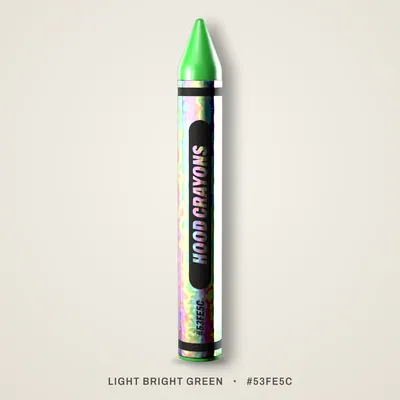Light Bright Green crayon, #53FE5C