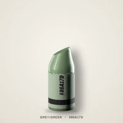Grey/green crayon, #86A17D