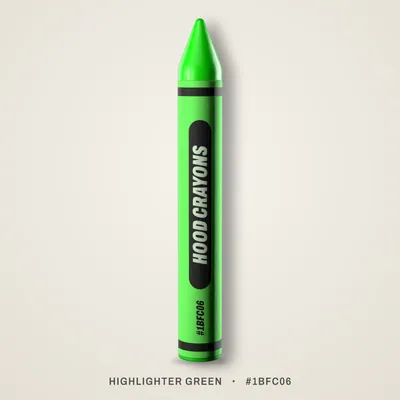 Highlighter Green crayon, #1BFC06