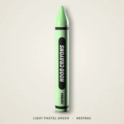 Light Pastel Green crayon, #B2FBA5