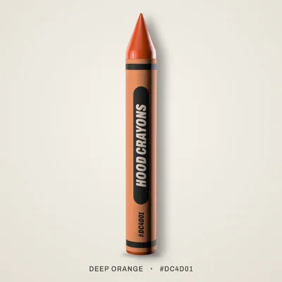 Deep Orange crayon, #DC4D01