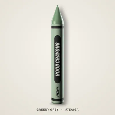 Greeny Grey crayon, #7EA07A