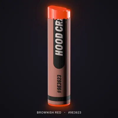 Brownish Red crayon, #9E3623