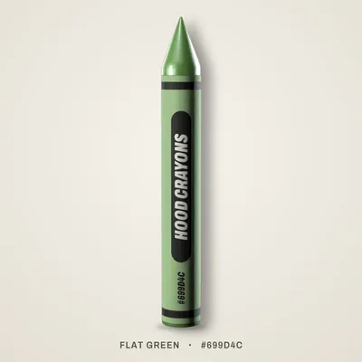 Flat Green crayon, #699D4C