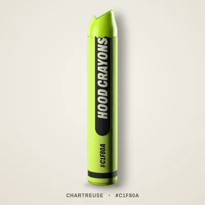 Chartreuse crayon, #C1F80A