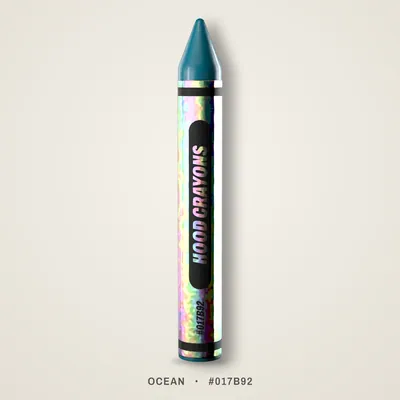 Ocean crayon, #017B92