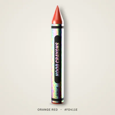 Orange Red crayon, #FD411E