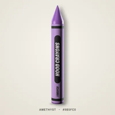 Amethyst crayon, #9B5FC0