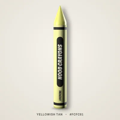 Yellowish Tan crayon, #FCFC81