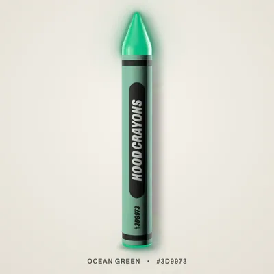 Ocean Green crayon, #3D9973