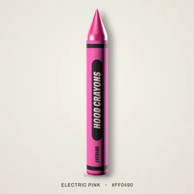 Electric Pink crayon, #FF0490